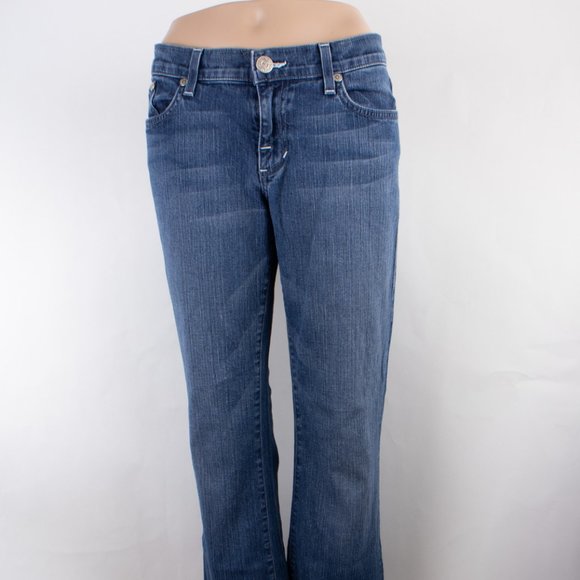 Jean Bootcut Rock & Republic - Taille 27 X 34 - Dark Wash Avec Poches à Strass - Occasion Très Bon état